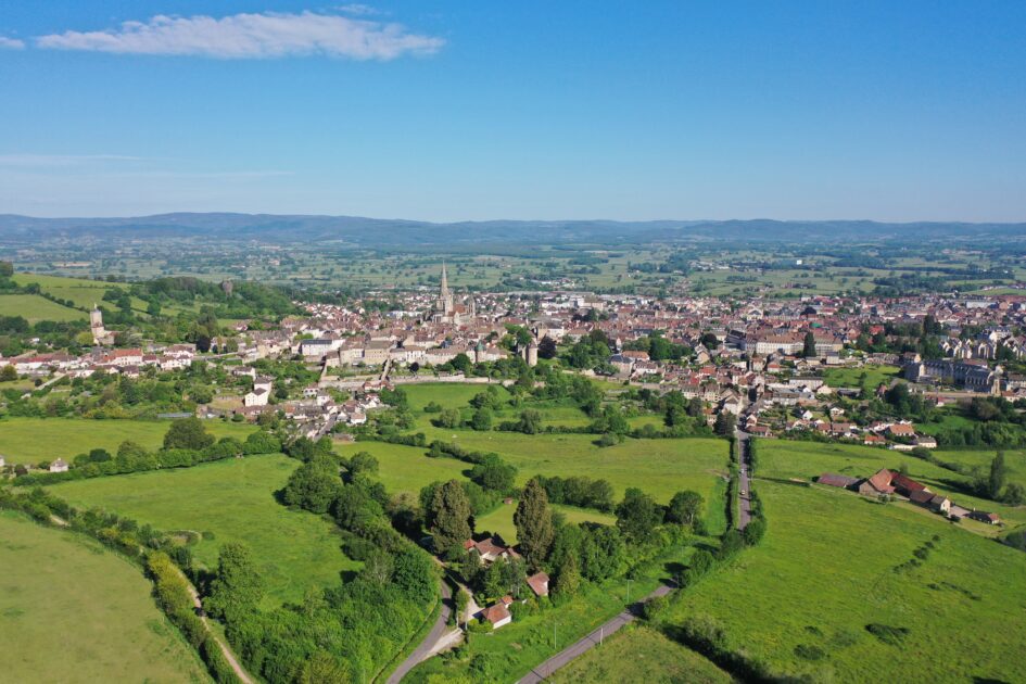 Vue aérienne d'Autun